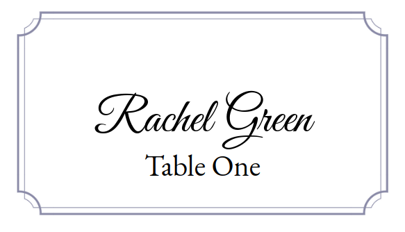 Wedding Table Name Templates Free